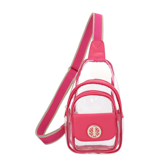 Eva Clear Sling Bag - Hot Pink banner