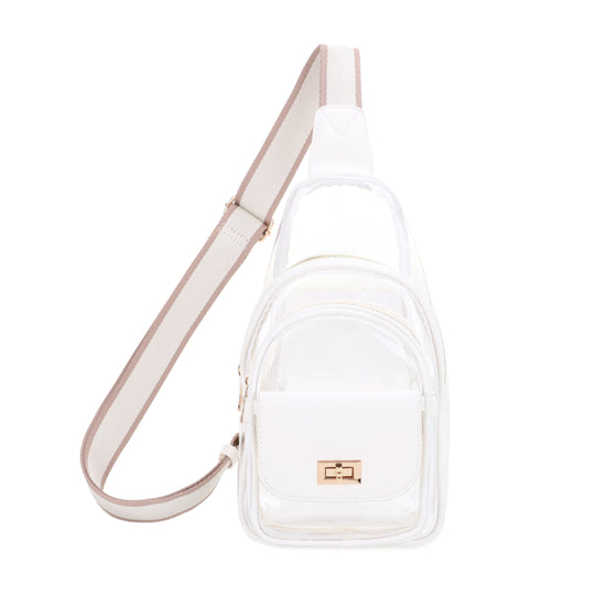 Laynie Clear Sling Bag - Clear/White banner