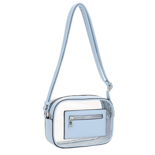 Annie Clear Crossbody Bag - Blue banner