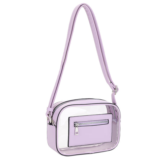 Annie Clear Crossbody Bag - Lilac banner