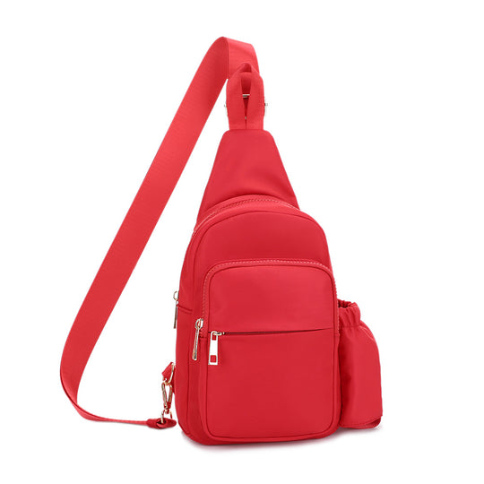 Casey Nylon Crossbody Bag - Red banner