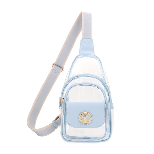 Eva Clear Sling Bag - Blue banner