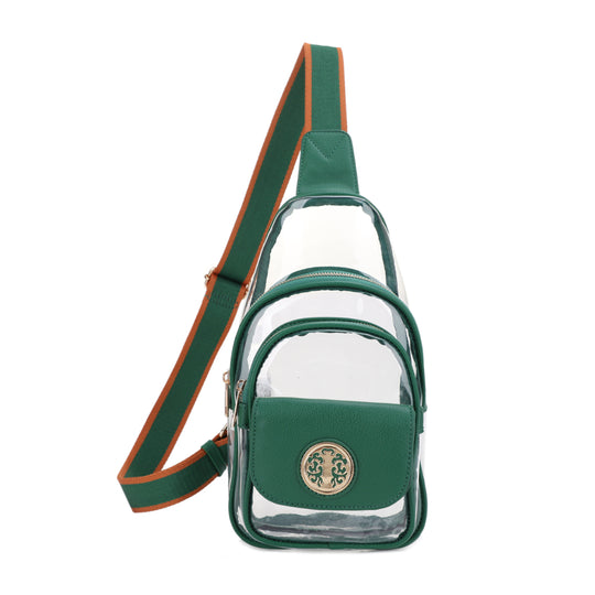 Eva Clear Sling Bag - Green banner