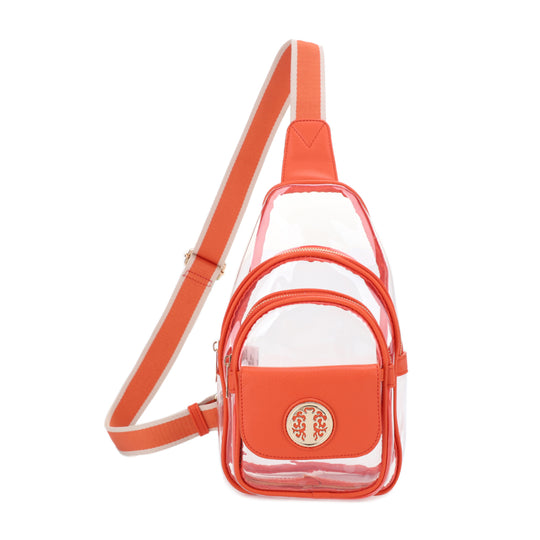 Eva Clear Sling Bag - Orange banner