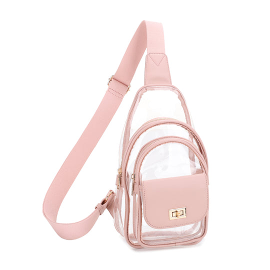Laynie Clear Sling Bag - Clear/Blush banner