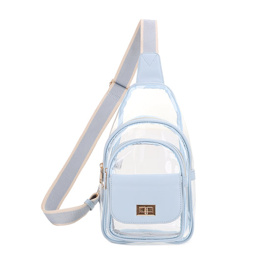 Laynie Clear Sling Bag - Clear/Blue banner