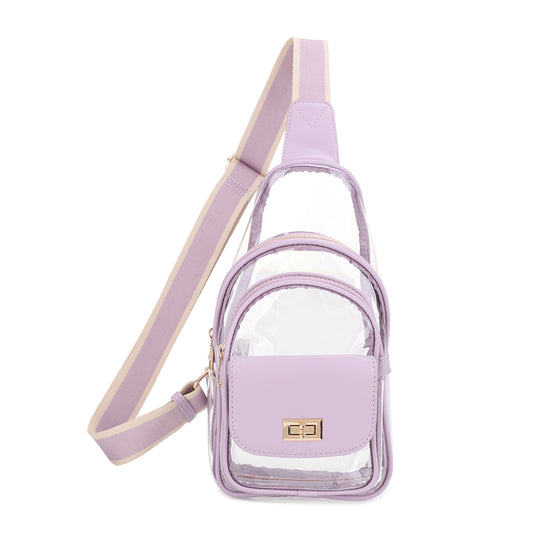 Laynie Clear Sling Bag - Clear/Lavender banner